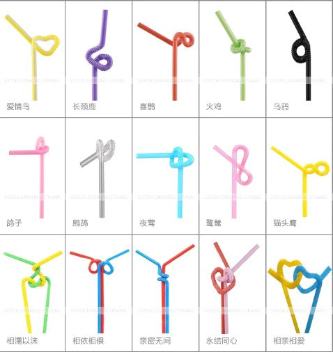 Disposable Straw | Flexible Colourful 100 PCS
