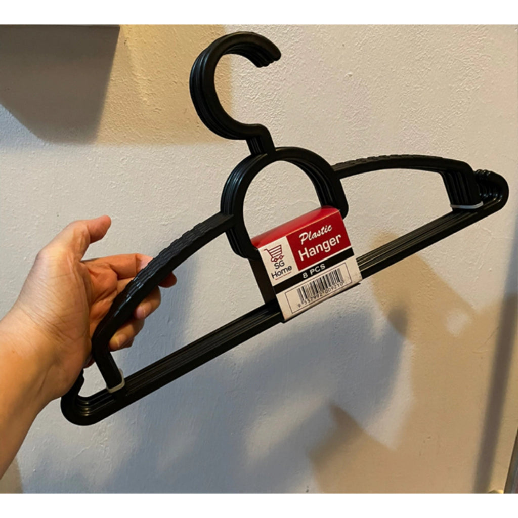 Anti-Slip Hanger Plastic Clothes hanger Non slip l 8Pcs / Set