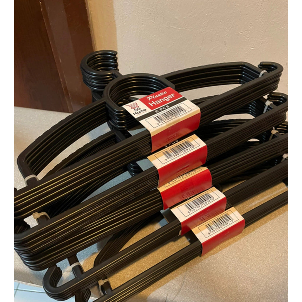 Anti-Slip Hanger Plastic Clothes hanger Non slip l 8Pcs / Set