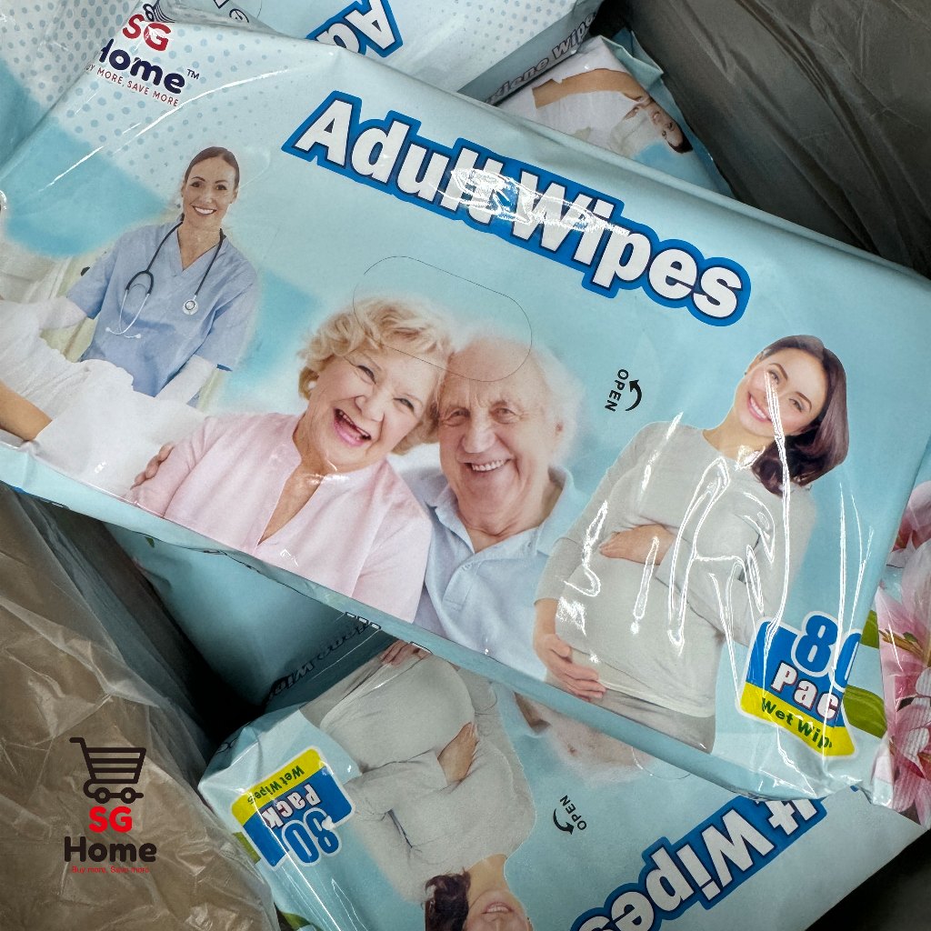 Sg Home Adult wipes Wet Wipes Unscented 80Pcs