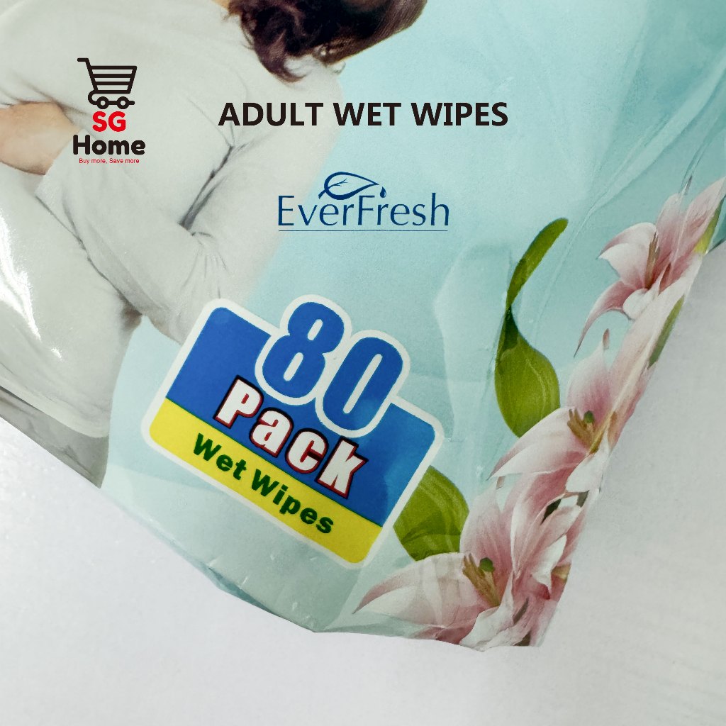 Sg Home Adult wipes Wet Wipes Unscented 80Pcs