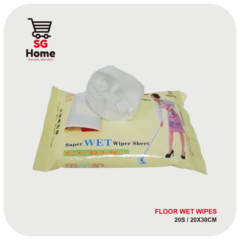 Disposable Floor Wipes Wet 20 sheets l Dry Wipes 35