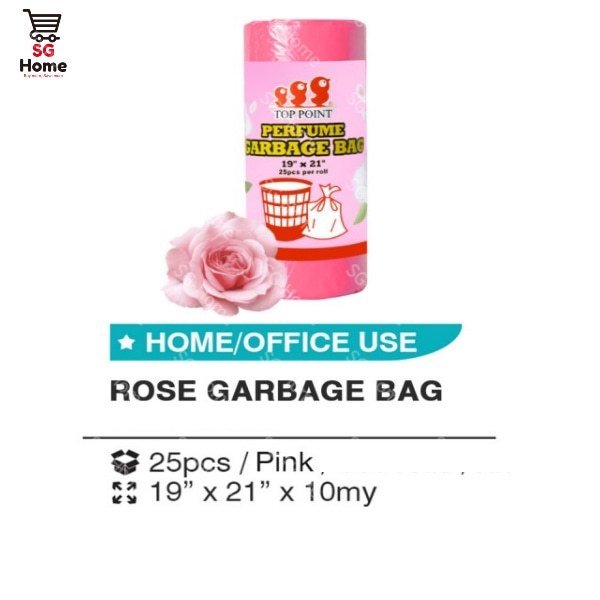 Trash Bags Garbage Bags | Rubbish Bin Bag | Drawstring Kitchen Bag with fragrant | Biodegradable 25 Pcs | Roll