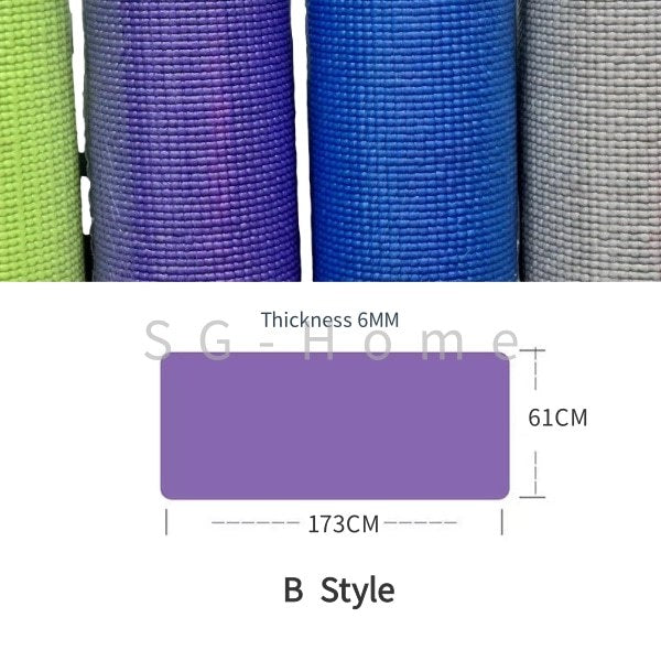 Yoga Mat Anti-skid Sports Fitness Mat 6MM Thick Foam 瑜伽垫
