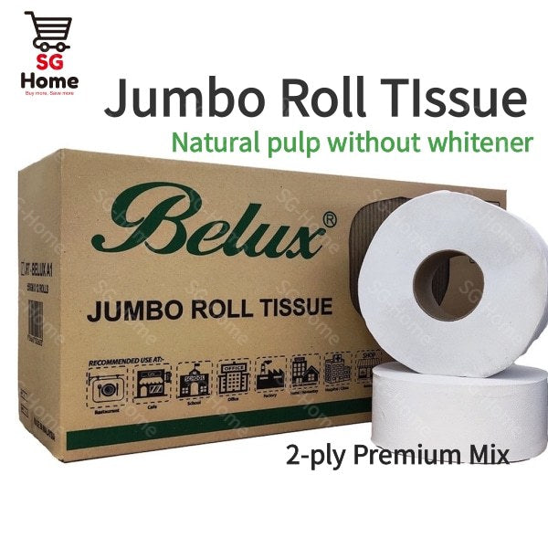 Belux Toilet paper Jumbo Paper 2 Ply Commercial CTN | 16 Rolls