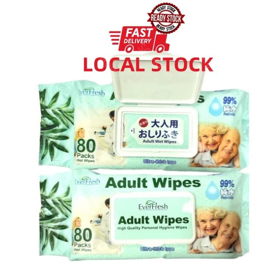 Everfresh Adult Wet Wipes 80Sheets | Pack (N20609)