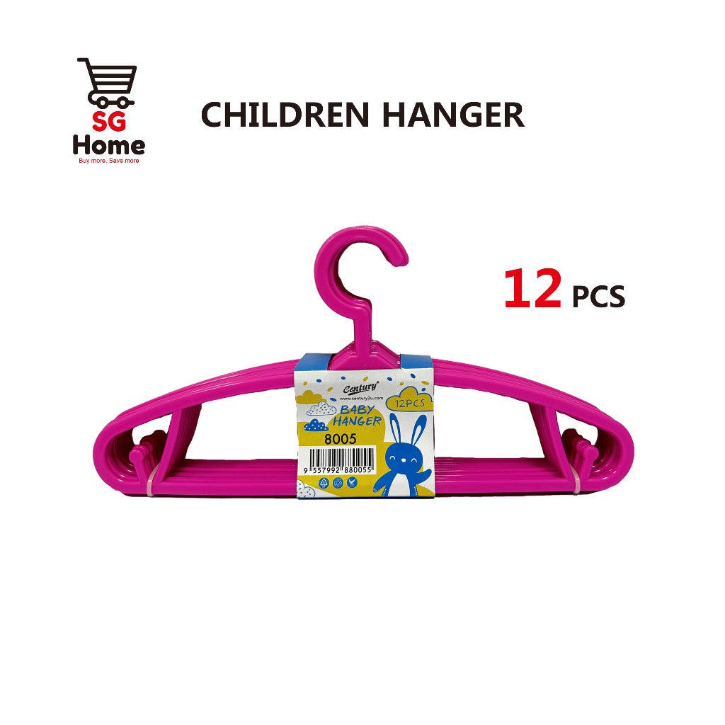 Kids Hanger Baby Clothes Hanger Anti Slip Plastic | 12 Pcs/Set