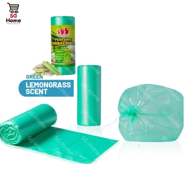 Trash Bags Garbage Bags | Rubbish Bin Bag | Drawstring Kitchen Bag with fragrant | Biodegradable 25 Pcs | Roll