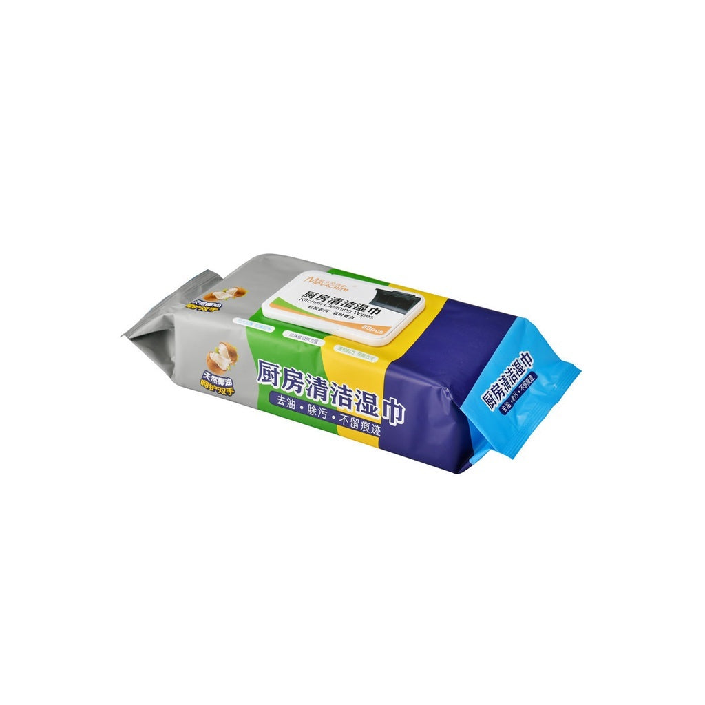 Kitchen Wet Wipes for Heavy Oil Cleaning Cloth Oil Removal 80sheets