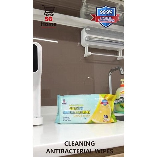 Antibacterial Wipes | Lemon Wet Wipes | Cleaning Wipes wet tissue | Thick Wet Wipes | Xl Large Size | 90 Sheets / pack
