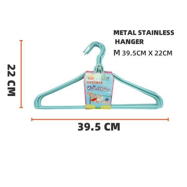 Extra Thick Metal Hanger Anti-Slip Pvc Stainless Steel SET
