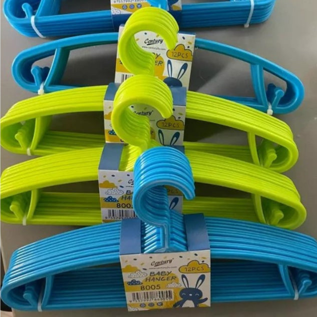 Kids Hanger Baby Clothes Hanger Anti Slip Plastic | 12 Pcs/Set