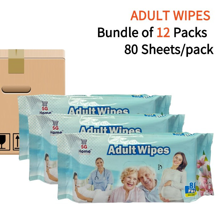 Sg Home Adult wipes Wet Wipes Unscented 80Pcs