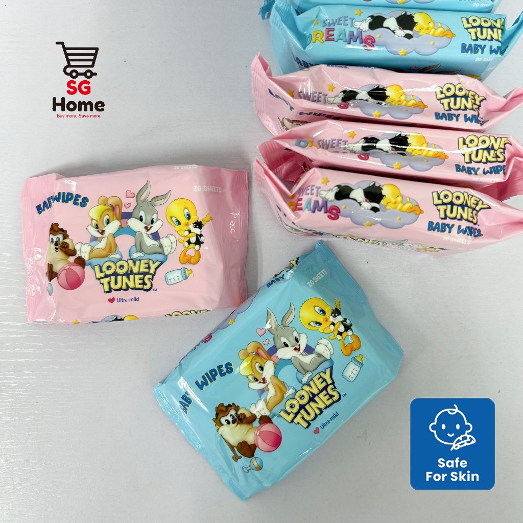 Baby Wet Wipes Mini Tissue Thick Tissue Looney Tunes Cartoon wipes HEAPEST ©