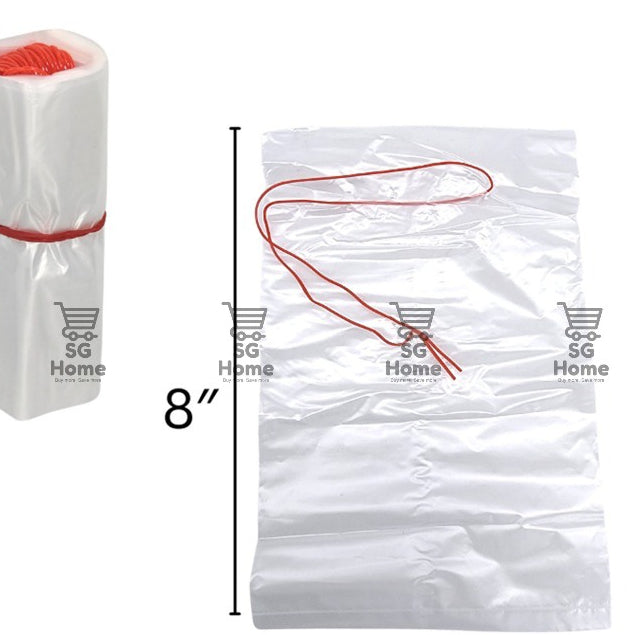 Transparent Plastic Bag | White Plastic Bag | Takeaway bag | Handle Bag | Thick Plastic Bag Trawstring Food Bag
