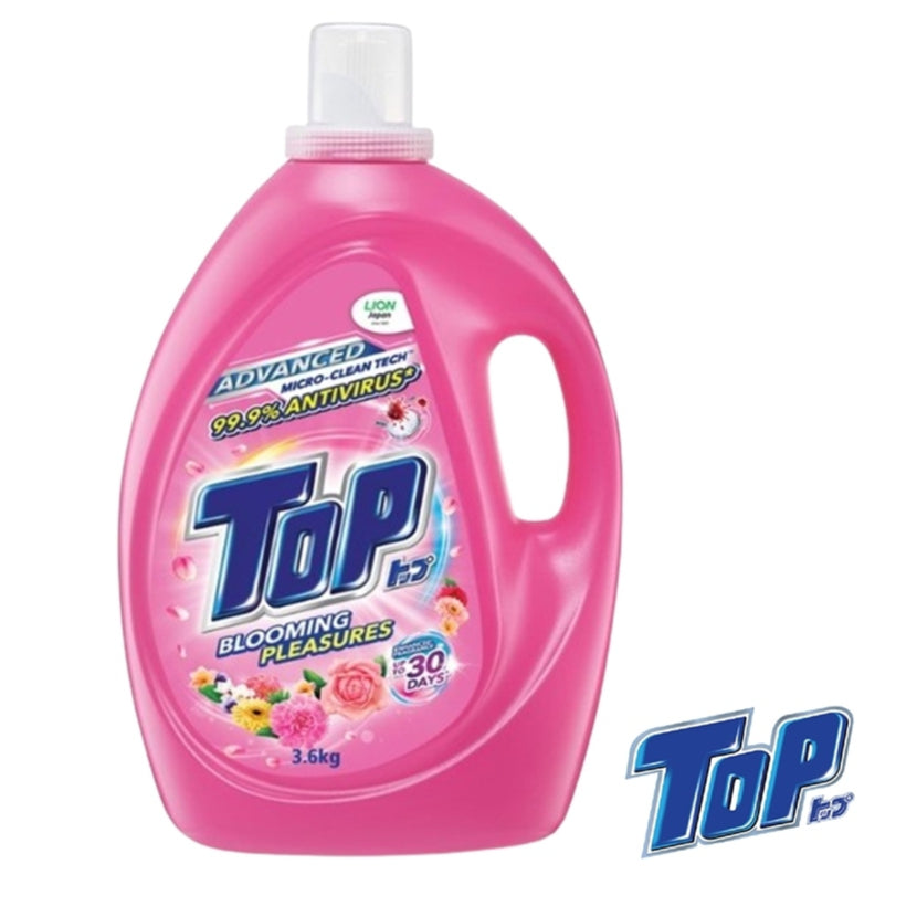 TOP Liquid Laundry Detergent Brilliant Clean | Blooming Pleasures | Stain Buster | 3.6kg X 4 Bottles