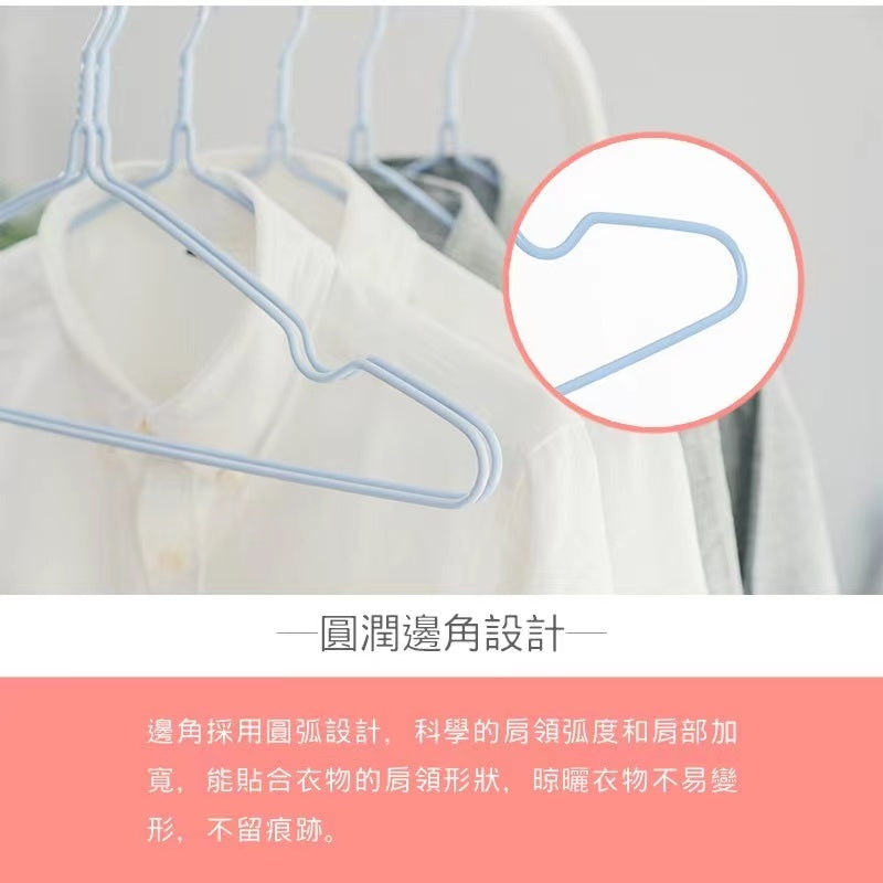 Extra Thick Metal Hanger Anti-Slip Pvc Stainless Steel SET