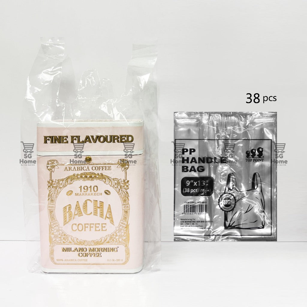 Transparent Plastic Bag | White Plastic Bag | Takeaway bag | Handle Bag | Thick Plastic Bag Trawstring Food Bag