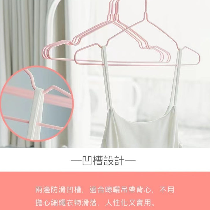 Extra Thick Metal Hanger Anti-Slip Pvc Stainless Steel SET