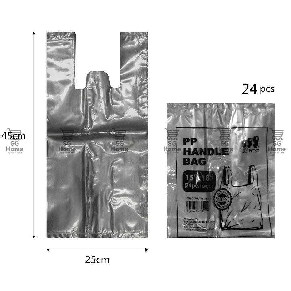 Transparent Plastic Bag | White Plastic Bag | Takeaway bag | Handle Bag | Thick Plastic Bag Trawstring Food Bag