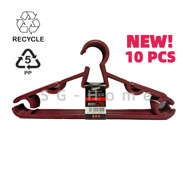 Anti-Slip Hanger Plastic Clothes hanger Non slip l 8Pcs / Set