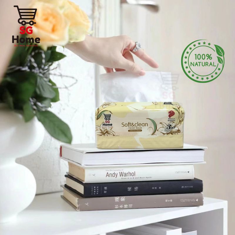 Tissue Packet | 3 Ply Tissue Paper |100% Virgin Wood Pulp | 130 Sheets/Pack X 60Packs CTN