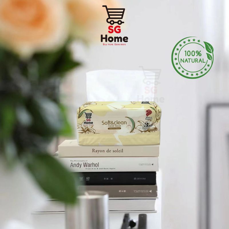 Tissue Packet | 3 Ply Tissue Paper |100% Virgin Wood Pulp | 130 Sheets/Pack X 60Packs CTN