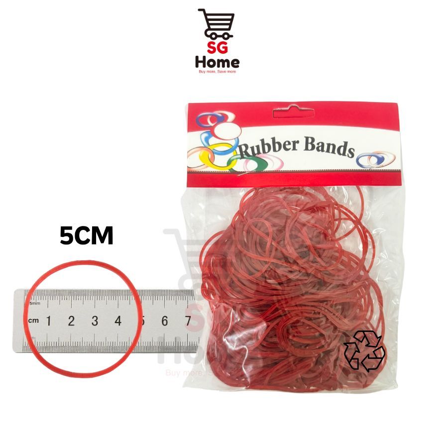 Elastic Rubber Bands | Red Standard Rubber Bands 90g | Pack 200pcs