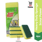 Heavy Duty Scrub Sponge Color Sponge 4pcs