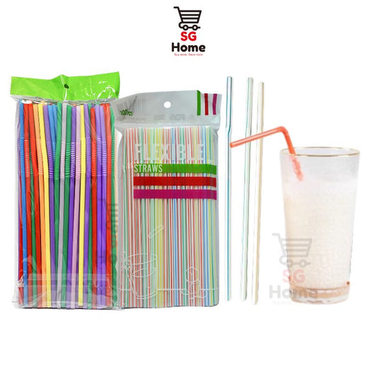 Disposable  Straw | Flexible Colourful 100 PCS