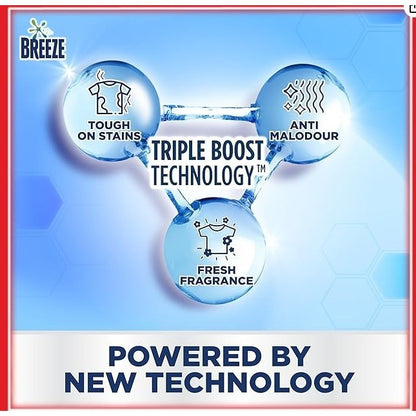 Breeze Liquid Detergent Power Clean Anti-Bacterial and Colour Protect Goodbye Musty 3.6Kg X 4 Bottles/CTN