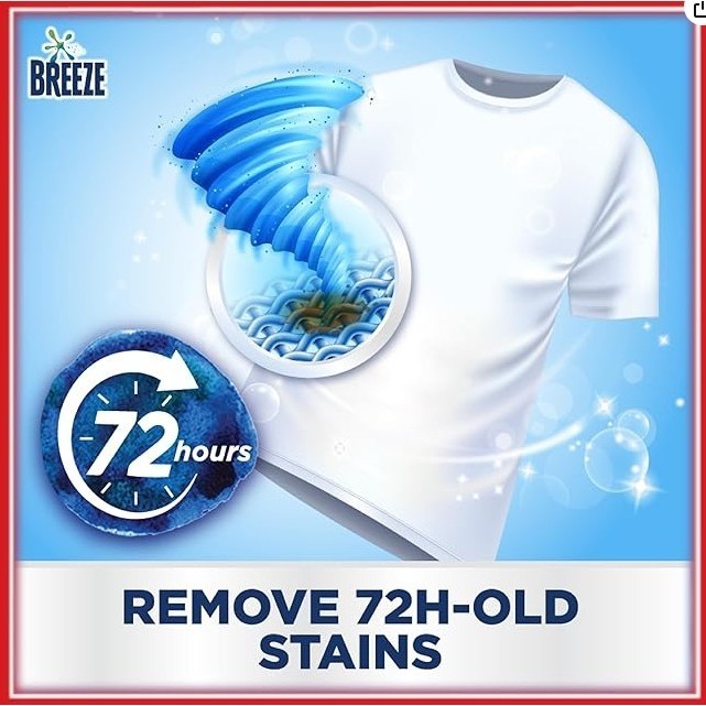 Breeze Liquid Detergent Power Clean Anti-Bacterial and Colour Protect Goodbye Musty 3.6Kg X 4 Bottles/CTN