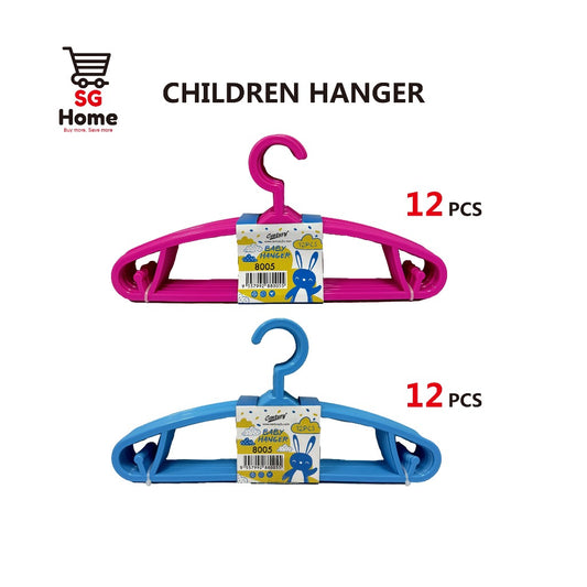 Kids Hanger Baby Clothes Hanger Anti Slip Plastic | 12 Pcs/Set
