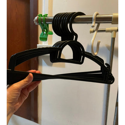 Anti-Slip Hanger Plastic Clothes hanger Non slip  l 8Pcs / Set