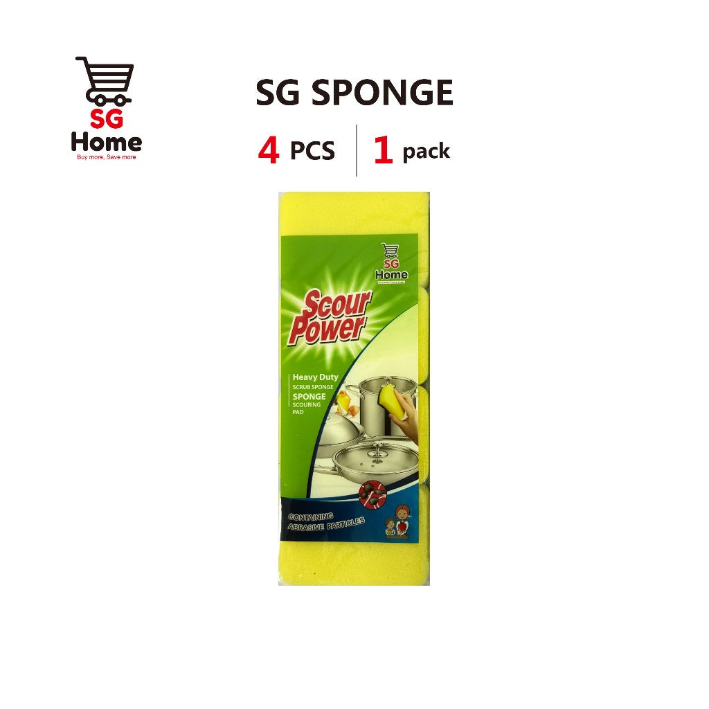 Heavy Duty Scrub Sponge Color Sponge 4pcs