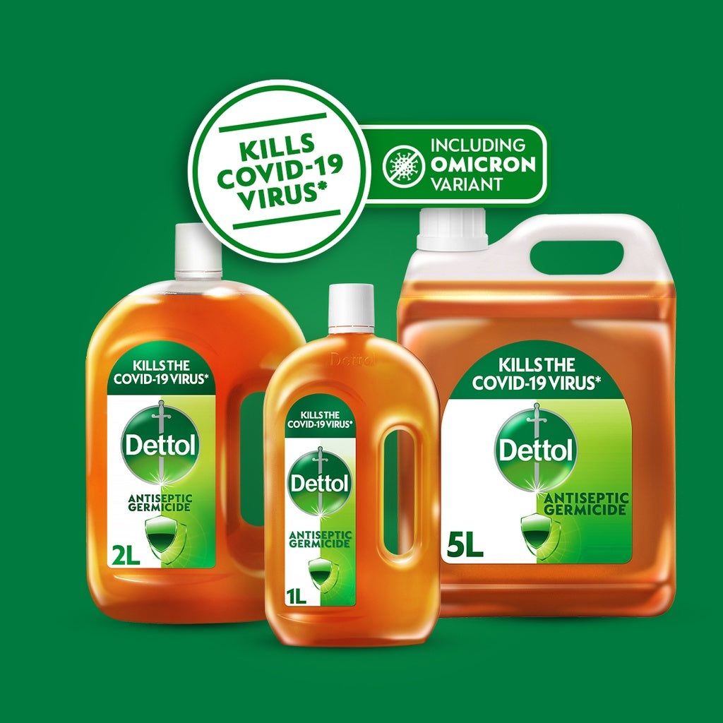 Dettol Antiseptic Germicide Liquid  (Kills 99.9 Percent of Germs) - 1L 550ML