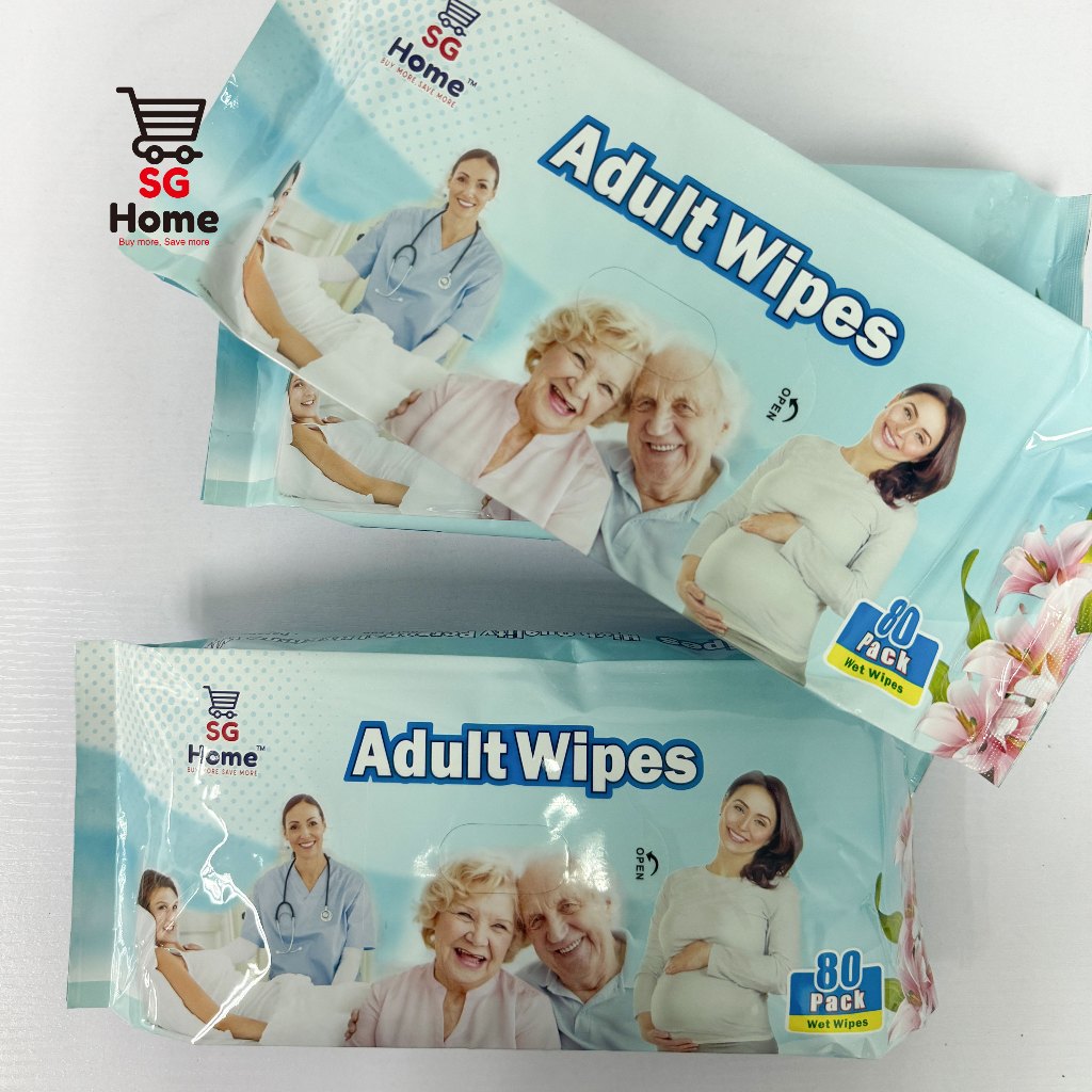 Sg Home Adult wipes Wet Wipes Unscented 80Pcs