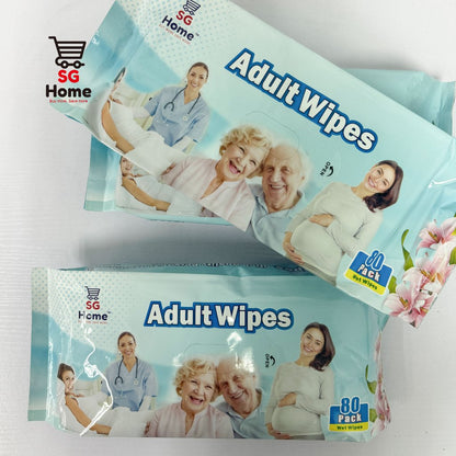 Sg Home Adult wipes Wet Wipes Unscented 80Pcs