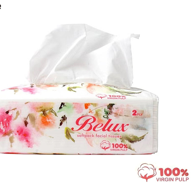 [4 packs] Tissue Paper Soft Packet | Pack Tissues | Tissue Cover Facial Tissue l 100% Virgin Pulp 130 sheets | 3 Ply