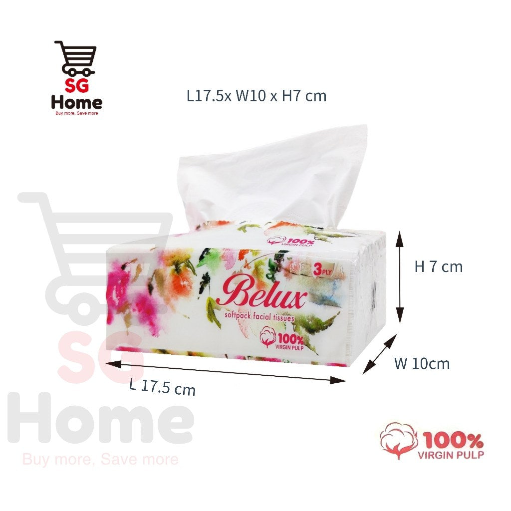 [4 packs] Tissue Paper Soft Packet | Pack Tissues | Tissue Cover Facial Tissue l 100% Virgin Pulp 130 sheets | 3 Ply