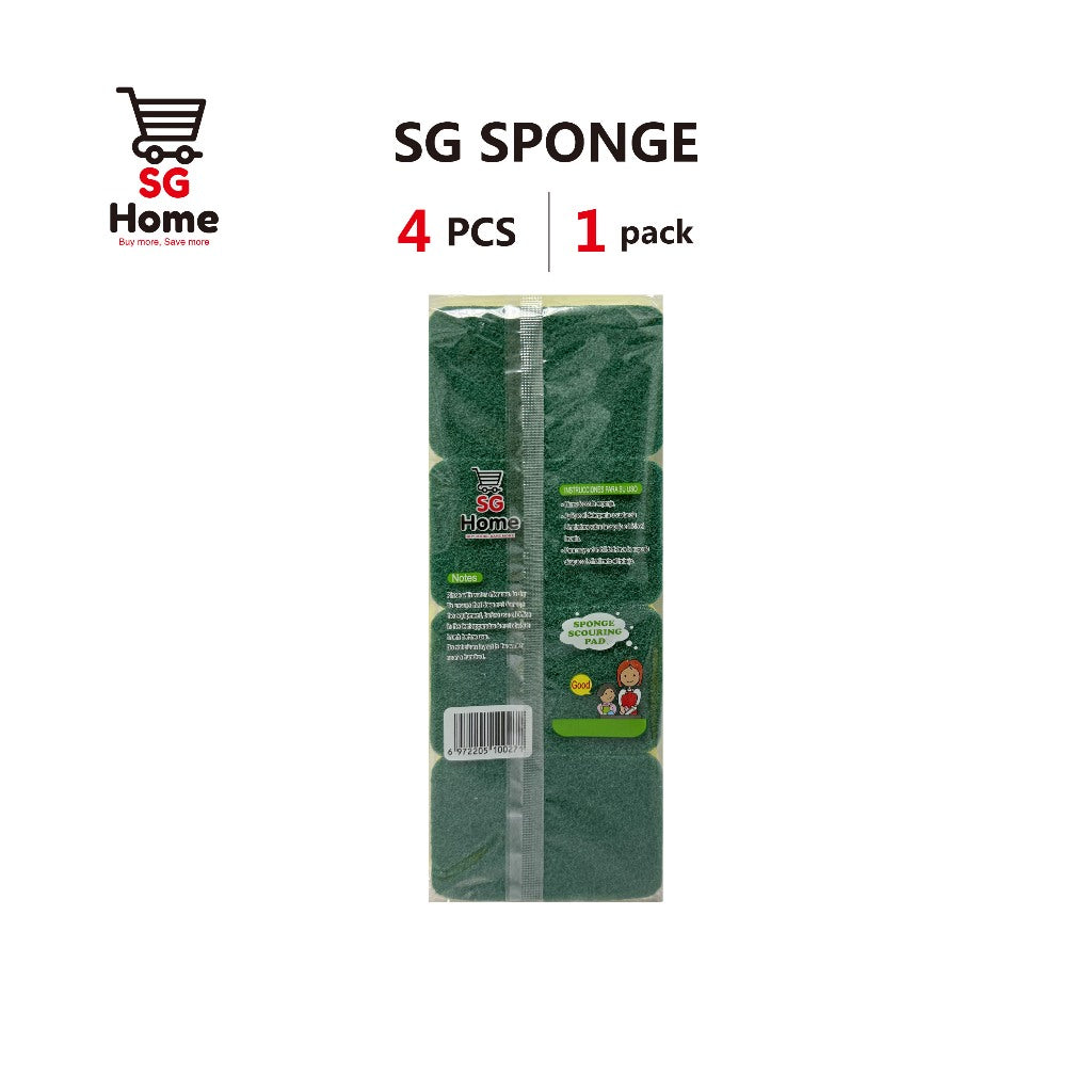Heavy Duty Scrub Sponge Color Sponge 4pcs