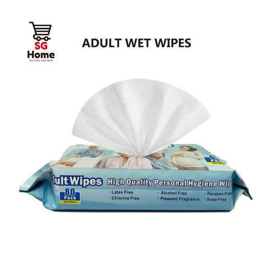 Sg Home Adult wipes Wet Wipes Unscented 80Pcs