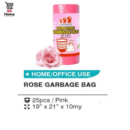 Trash Bags Garbage Bags | Rubbish Bin Bag | Drawstring Kitchen Bag with fragrant | Biodegradable 25 Pcs | Roll