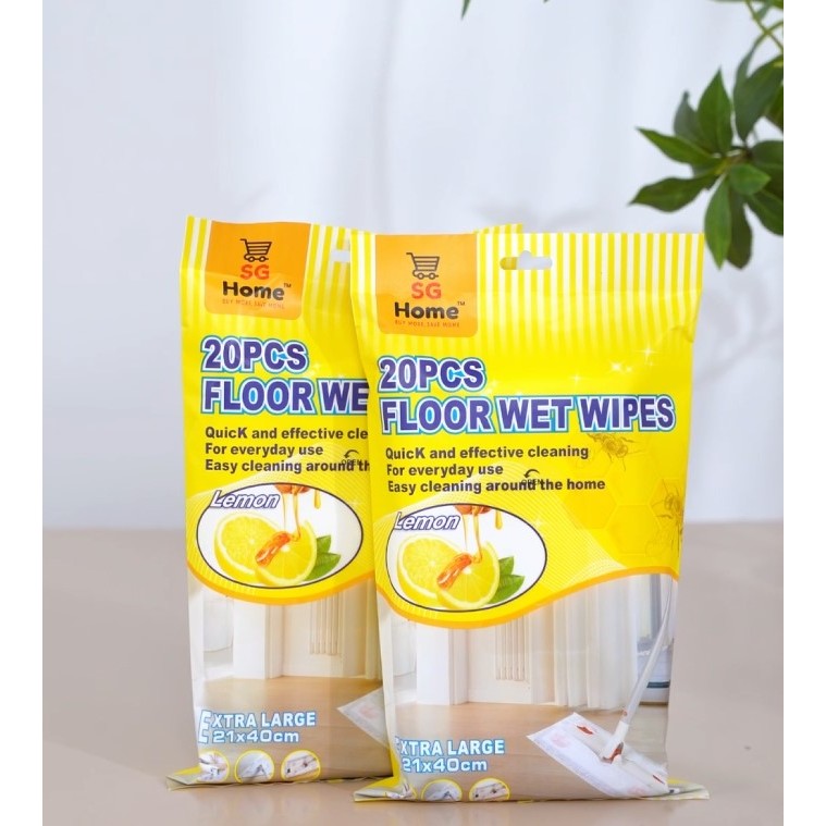 Floor Wet Wipes  Lemon X-Large Extra large | 20 sheets | pack