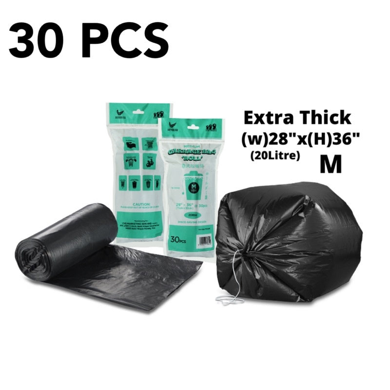 Trash bag Big Garbage bag | Rubbish Bin Bag | Drawstring Home | office | outdoor Recycled Material [Mix]