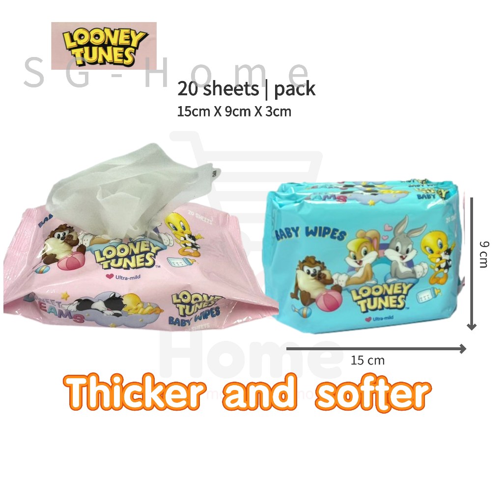 Baby Wet Wipes Mini Tissue Thick Tissue Looney Tunes Cartoon wipes HEAPEST ©