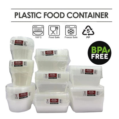 Disposable Plastic Food Container | Takeaway Lunch Box | Food Storage Box | BPA Free
