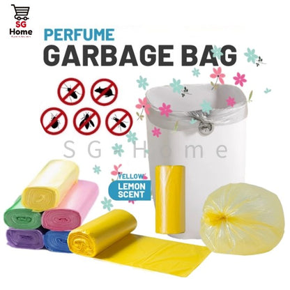 Trash Bags Garbage Bags | Rubbish Bin Bag | Drawstring Kitchen Bag with fragrant | Biodegradable 25 Pcs | Roll