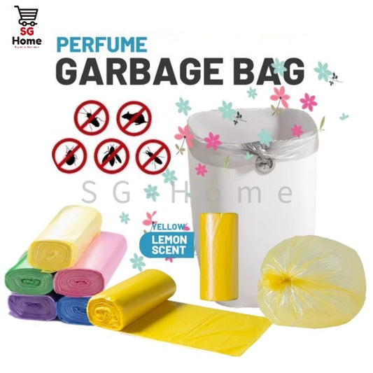 Trash Bags Garbage Bags | Rubbish Bin Bag | Drawstring Kitchen Bag with fragrant | Biodegradable 25 Pcs | Roll