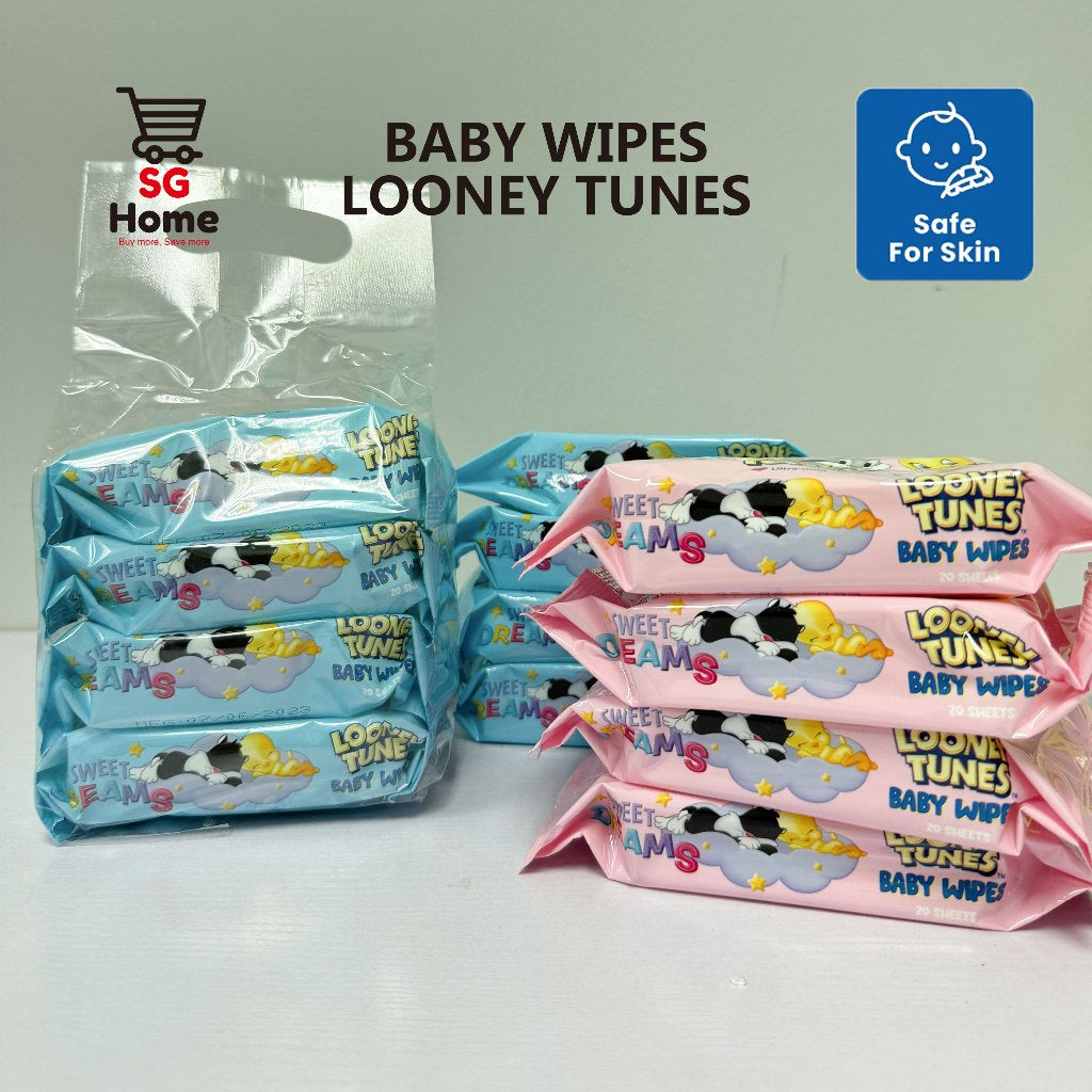 Baby Wet Wipes Mini Tissue Thick Tissue Looney Tunes Cartoon wipes HEAPEST ©